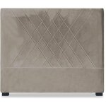 Tte de lit diam 140cm velours taupe