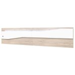 Ventemeublesonline - tte de lit nantes pour lit double 150 cm, blanc mat et meuble de chambre sahara, ...
