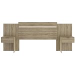 Vente - unique - tte de lit extensible avec chevets - 140 / 160 cm - coloris : naturel - parati