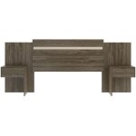 Vente - unique - tte de lit extensible avec chevets - 140 / 160 cm - marron - parati