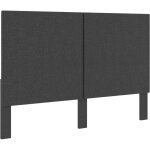 T�te de lit gris fonc� tissu 160x200 cm vidaxl