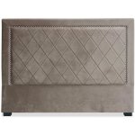Cotecosy - t�te de lit meghan 160cm velours taupe