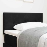 T�te de lit avec t�te de lit noir 90 cm cuir synth�tique