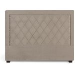 T�te de lit nolwen velours taupe 160cm