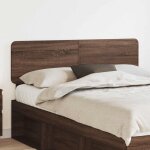 T�te de lit - panneau de lit ch�ne brun 140 cm bois d'ing�nierie 349492