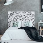 T�te de lit serena 160cm bois blanc