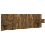 T�te de lit avec tables de chevet t�te de lit avec armoires pour chambre � coucher ch�ne fum� bois d'ing�nieri ...