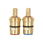 Tte de robinetterie cramique pour 93 720 53 + 93 708 96 pour chaud + froid, 2 pieces