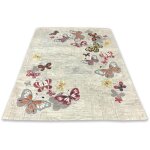Antidrapant tapis papillons rouge cm. 55x80