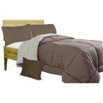 Couette mr couette unie couleur crme - marron double face hiver 350 gr. avec federa arredo simple et ...