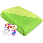 Couvre - lit matelass art couleur unie bicolore 2 places vert