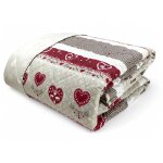 Couvre - lit matelassé tyrolien valbadia rouge 1 carré et demi Couvre - lit matelassé tyrolien valbadia rouge 1 carré et demi