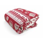 Gardena tyrolean couvre - lit matelass rouge single 1 place