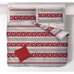 Housse de couette tyrolienne dis. corvara montagna en pur coton made in italy cm. 155x200