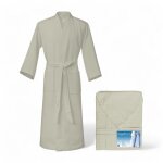 Peignoir nest ape bee en pur coton avec capuche pour adulte beige xxl