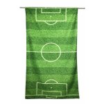 Serviette de plage en �ponge, terrain de football, grande taille, 90 x 170 cm