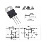 Contr�leur int�gr� lm338t 1. 2 - 37v 5a ? r�gulateur de tension lin�aire ajustable ? bo�tier to220 pour ...
