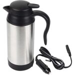 Th de caf de bouilloire lectrique de voiture d'acier inoxydable de 750ml pour la tasse de chauffage ...
