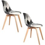 The home deco factory - 2 chaises design scandinave patchwork