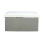 The home deco factory - banc & coffre de rangement 'l�o' 77cm gris