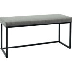 The home deco factory - banc giulia gris velours ctel home deco factory