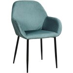 The home deco factory - fauteuil en velours cotelé giulia (lot de 2) The home deco factory - fauteuil en velours cotelé giulia (lot de 2)