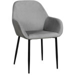 The home deco factory - lot de 2 fauteuils en velours côtelé giulia gris home deco factory The home deco factory - lot de 2 fauteuils en velours côtelé giulia gris home deco factory