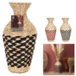The home deco factory - jarre en jonc tress� 42 cm