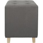 The home deco factory - pouf carr� en lin hippolyte gris