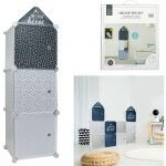 The home deco kids - rangement armoire modulable 3 cubes gar�on