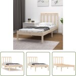 The living store cadre de lit sans matelas bois de pin massif 90x190 cm - cadre de lit - lit simple - ... The living store cadre de lit sans matelas bois de pin massif 90x190 cm - cadre de lit - lit simple - ...