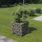 The living store lit sur�lev� � gabion acier galvanis� 50x50x50 cm - jardini�re sur�lev�e - gabion - ...