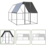 Abcrital - the living store poulailler d'ext�rieur 2x4x2 m acier galvanis� - poulailler ext�rieur - abri ...