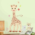 Thedecofactory - sophie la girafe - stickers repositionnables g�ants sophie la girafe 92x40