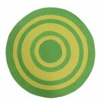 Tamtam - tapis salon en coton effet cordage bi - colore vert diam. 70