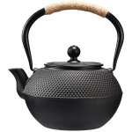 Th�i�re en fonte de 1200 ml pour la cuisine, r�sistante ? noire