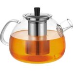 Theiere avec infuseur 1, 5 litre, theiere verre chauffant transparent avec filtre amovible en acier inoxydable ...