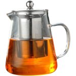 Th�i�re en verre de 1300 ml, r�sistante � la chaleur, avec poign�e ergonomique transparente, id�ale pour ...