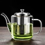 Thire en verre borosilicate avec bobine de filtre en acier inoxydable amovible, thire en verre rsistant ...