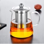 Th�i�re en verre carr�e tasse de bouteille r�sistant � la chaleur avec infuseur parfait pour le th� et ...