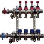 Kit collecteur inox pour plancher chauffant 2 circuits sans raccord - thermacome