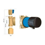 Circulateur bouclage sanitaire vortex (sans horloge ni thermostat) avec vanne et clapet - mle 1 / 2' ...