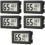 Thermo - hygrom�tre int�rieur, 5 x mini hygrom�tre int�rieur, pour serre, bo�te reptile, voiture, maison, ...