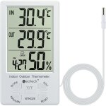 Thermo - hygrom�tre num�rique lcd pour int�rieur et ext�rieur, mesure de la temp�rature et de l'humidit�. ...