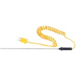 Thermocouple de type k sonde en acier inoxydable thermom�tre � main capteur de sonde wrn02b3x80mm