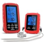 Thermomtre alimentaire sans fil bbq grill four de cuisson thermomtre numrique avec double sonde pour ...