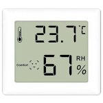 Thermom�tre d'ambiance domestique, thermom�tre hygrom�tre int�rieur num�rique, grand �cran lcd environnemental ...