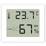 Thermom�tre d'ambiance domestique, thermom�tre hygrom�tre int�rieur num�rique, grand �cran lcd environnemental ...