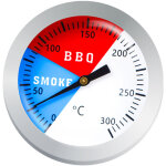 Thermom�tre de barbecue en acier inoxydable noir, sonde pour une utilisation en ext�rieur et en cuisine ...