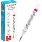 Thermom�tre classique en verre sans mercure, 1 pi�ce.